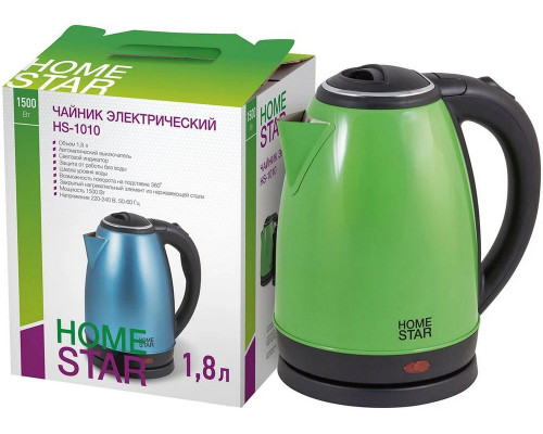 Чайник Homestar HS-1010 нерж зеленый