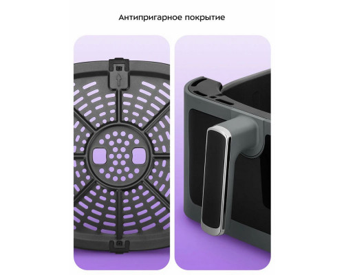 Аэрогриль Kitfort КТ-8107 темно-серый/черный