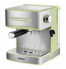 Кофеварка Kitfort КТ-7442 зеленый/нержавеющая сталь