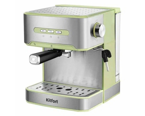 Кофеварка Kitfort КТ-7442 зеленый/нержавеющая сталь