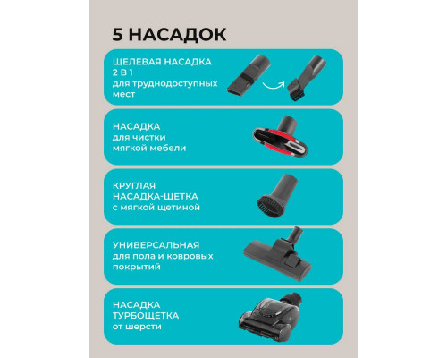 Пылесос Galaxy Line GL 6224 серый/голубой