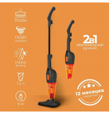 Вертикальный пылесос Endever SkyClean VC-277 темно-серый/оранжевый