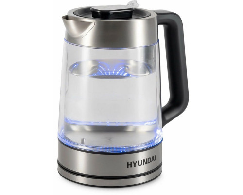 Чайник Hyundai HYK-G5607 черный/серебристый