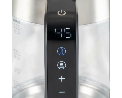 Чайник Hyundai HYK-G5607 черный/серебристый