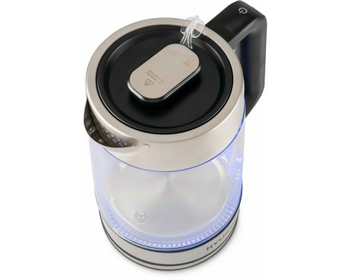 Чайник Hyundai HYK-G5607 черный/серебристый