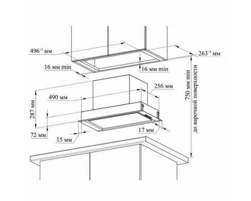 Встраиваемая вытяжка Gefest ВО 4603 B81 кремовый