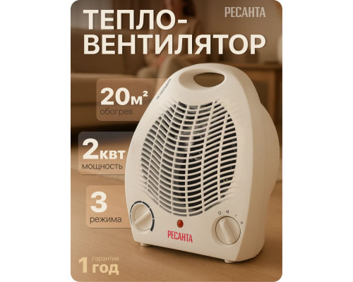 Тепловентилятор Ресанта ТВС-2000 белый