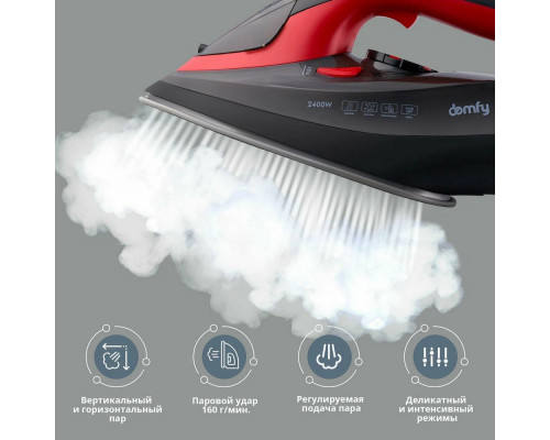Утюг Domfy DSC-EI502 черный/красный