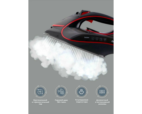 Утюг Domfy DSC-EI606 черный/красный