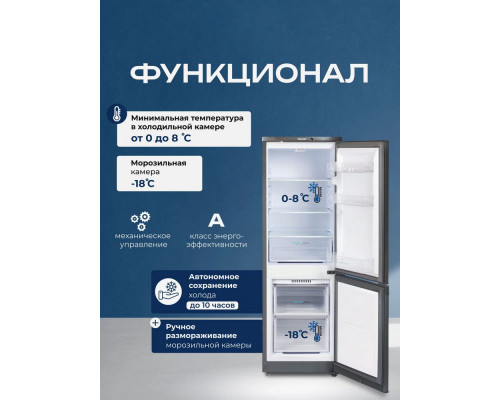 Холодильник Бирюса W418 графит