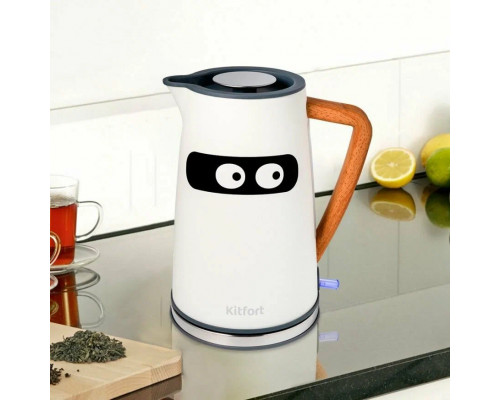 Чайник Kitfort КТ-6148 белый/серый