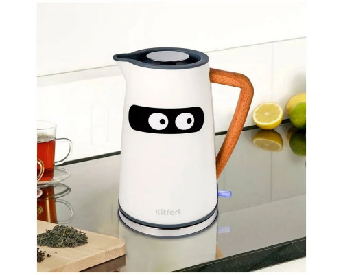 Чайник Kitfort КТ-6148 белый/серый