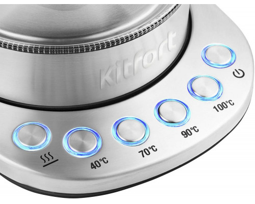 Чайник Kitfort КТ-648 нержавеющая сталь/черный