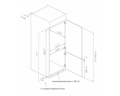 Холодильник Korting KSI 19755 CFNF