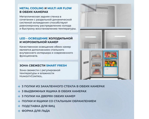 Холодильник ZUGEL ZRSSI540X