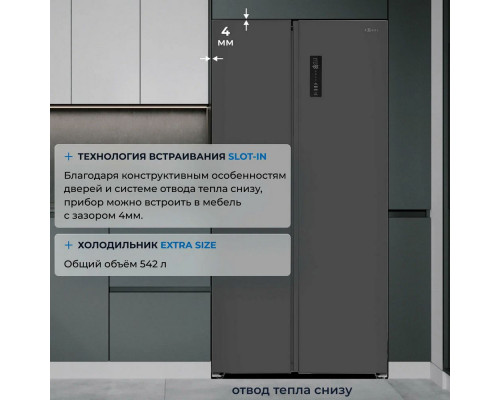 Холодильник ZUGEL ZRSSI540XB