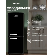 Холодильник TESLER RB-107 BLACK