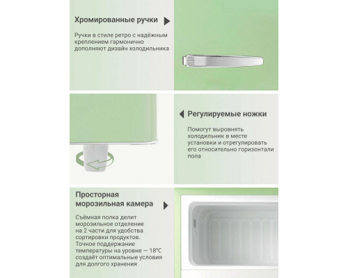 Холодильник TESLER RT-95 GREEN
