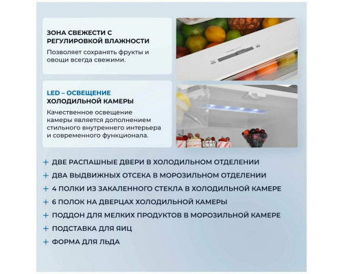 Холодильник ZUGEL ZRFD361B черный