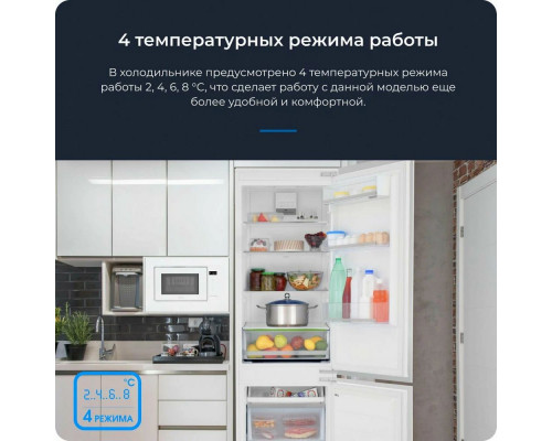 Встраиваемый холодильик ZUGEL ZRI1781NF белый