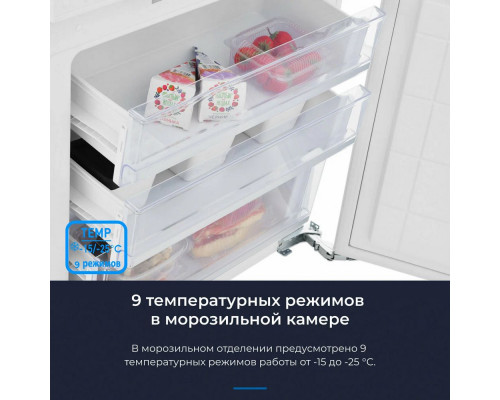 Встраиваемый холодильик ZUGEL ZRI2070FNF белый