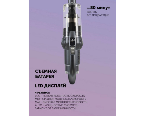 Вертикальный пылесос POLARIS PVCS 4070 WIFI IQ Home графитовый