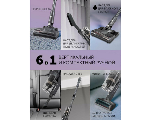 Вертикальный пылесос POLARIS PVCS 4070 WIFI IQ Home графитовый