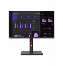 Монитор 23.8" Lenovo ThinkVision T24i-30 IPS 1920x1080, 60 Гц, 4 мс, 16:9, 250 кд/м², HDMI 1.4, DP 1.2, VGA, USB Hub (4x USB 3.2), 3.5 Jack, HDR10, черный