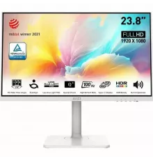 Монитор 23.8" MSI Modern MD2412PW IPS 1920x1080, 100 Гц, 4 мс, 16:9, 300 кд/м2, 1xHDMI, 1xUSB-C, 1x3.5 мм, белый