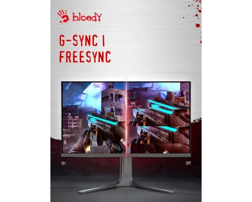 Монитор 27" A4Tech BLOODY MN272Q IPS 2560x1440, 240 Гц, 1 мс, 16:9, 400 кд/м², 2xHDMI, 2xDP, 1x3.5 мм, 2x3 Вт, темно-серый