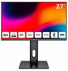 Монитор 27" Aiwa MF2711 IPS 1920x1080, 120 Гц, 4 мс, 16:9, 300 кд/м², VGA, HDMI 1.4, DP 1.2, 3.5 Jack, USB Hub (2x USB 3.0), динамики (2x3 Вт), FreeSync, G-Sync, черный