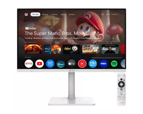 Монитор 27" MSI Modern MD272UPSW IPS 3840x2160, 75 Гц, 4 мс, 16:9, 300 кд/м², DP 1.4a, HDMI 2.0b, USB-C, 3.5 Jack, USB Hub (2x USB 3.0), Adaptive-Sync, динамики (2x3 Вт), белый