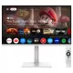 Монитор 27" MSI Modern MD272UPSW IPS 3840x2160, 75 Гц, 4 мс, 16:9, 300 кд/м², DP 1.4a, HDMI 2.0b, USB-C, 3.5 Jack, USB Hub (2x USB 3.0), Adaptive-Sync, динамики (2x3 Вт), белый