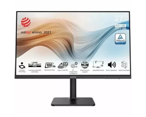 Монитор 27" MSI Modern MD272XP IPS 1920x1080, 100 Гц, 4 мс, 16:9, 300 кд/м2, 1xHDMI, 1xDP, 1xUSB-C, 1x3.5 мм, черный