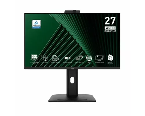 Монитор 27" MSI PRO MP275QPDG IPS 2560x1440, 100 Гц, 4 мс, 16:9, 250 кд/м², 2xHDMI, 1xDP, 1xUSB-C, 4xUSB-A 3.2 Gen1, 2x2 Вт, черный