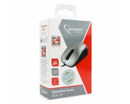 Мышь Gembird MOP-100-S серый