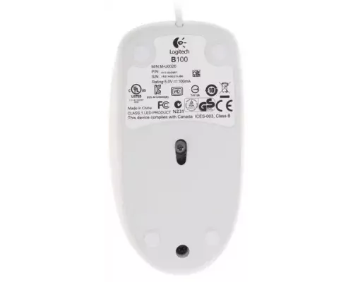 Мышь Logitech B100 белый