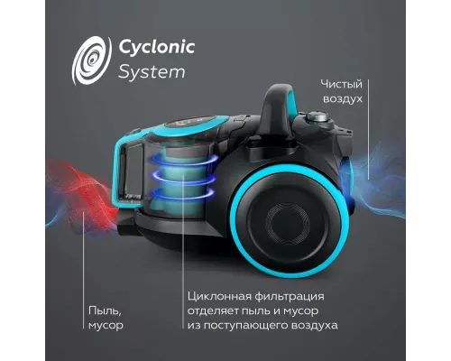 Пылесос BQ VC1810C черный/голубой