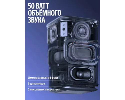 Умная колонка Yandex Станция 3  50 Вт, Zigbee, серый (YNDX-00060GRY)