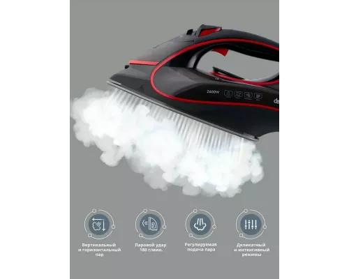 Утюг Domfy DSC-EI606 черный/красный