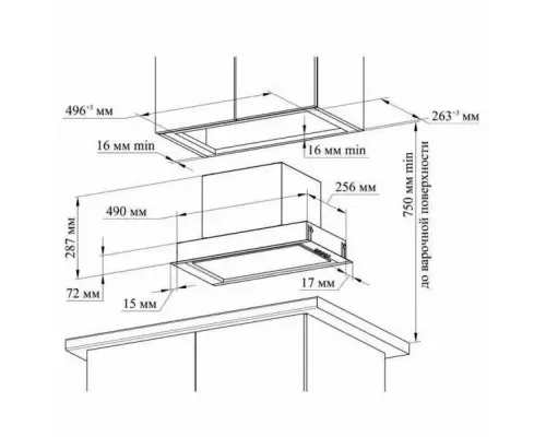 Встраиваемая вытяжка Gefest ВО 4603 B81 кремовый