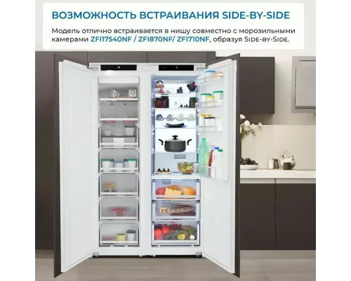 Встраиваемый холодильик ZUGEL ZRI1750NF белый