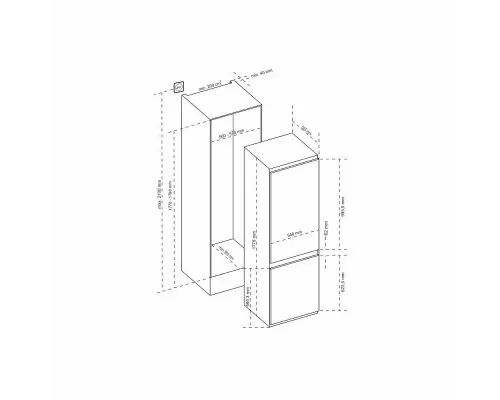 Встраиваемый холодильник Korting KSI 17780 CVNF белый