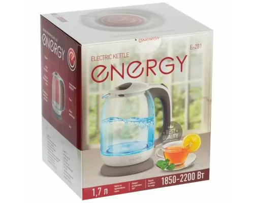 Чайник ENERGY E-281 бело-серый