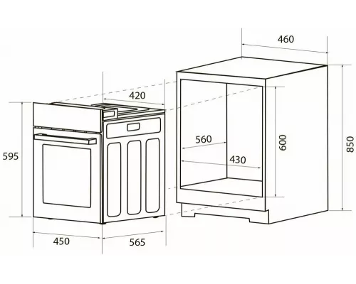 Духовой шкаф ZUGEL ZOE451X стальной