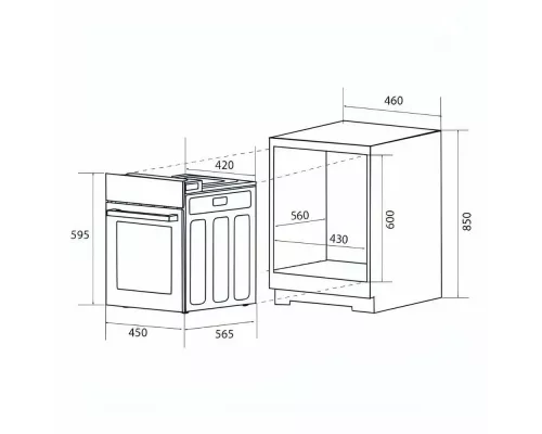 Духовой шкаф ZUGEL ZOE452B черный
