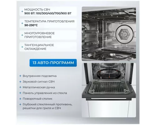 Духовой шкаф ZUGEL ZOE610B черный