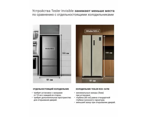 Холодильник ESLER RSD-537BI MARBLE BEIGE