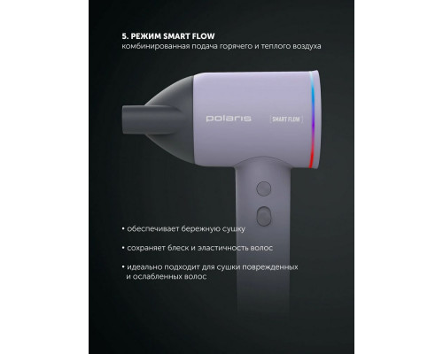 Фен POLARIS PHD 1120 сиреневый