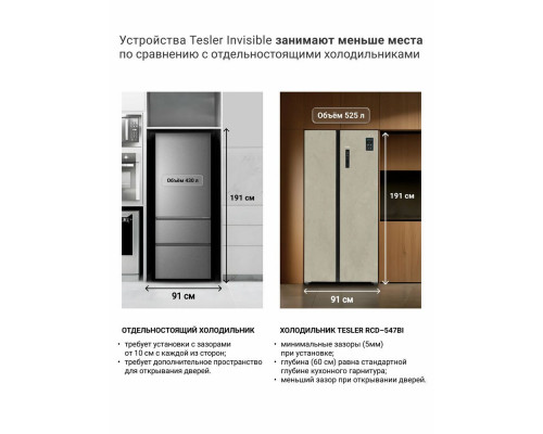 Холодильник ESLER RSD-537BI MARBLE BEIGE